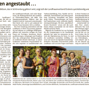 50 Jahre LandFrauen Enzkreis Artikel Mühlacker Tagblatt