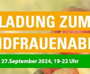 Einladung zum LandFrauenAbend in Remchingen am 27.9.2024