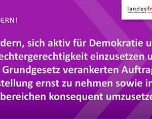 Tag des Grundgesetzes am 23. Mai 2025 – Gleichstellung bleibt Auftrag und Verpflichtung
