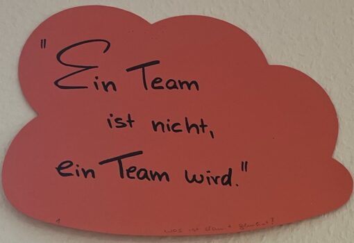 Ein Team ist nicht, ein Team wird