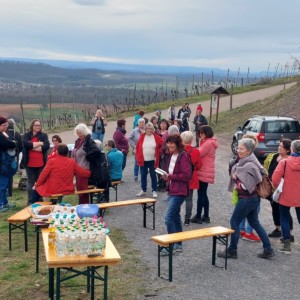 Stärkung von den Diefenbacher LandFrauen
Bild Mannuss Mandelblüten Wanderung Bilder Mannuss